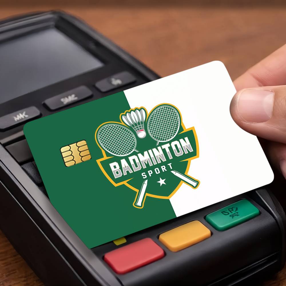 Badminton Logo - Модные защитные наклейки для кредитных карт